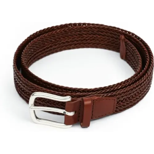 Leather Belt with Plug , male, Sizes: 105 CM, 95 CM - Orciani - Modalova
