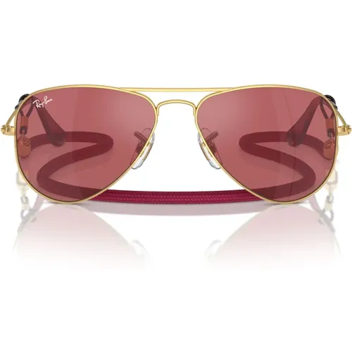 Junior Aviator Metal Sunglasses Red Mirror , unisex, Sizes: 52 MM - Ray-Ban - Modalova