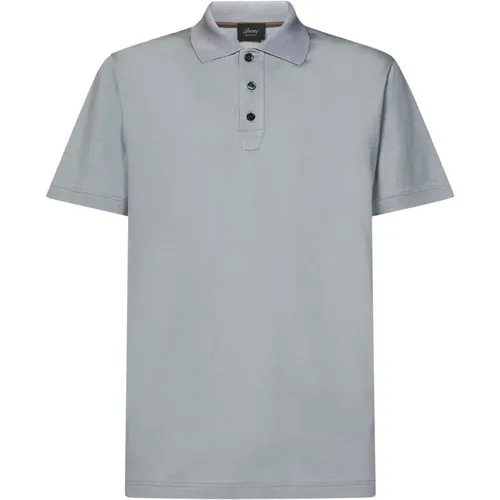 Mens Clothing T-Shirts Polos Grey Ss24 , male, Sizes: M, S - Brioni - Modalova