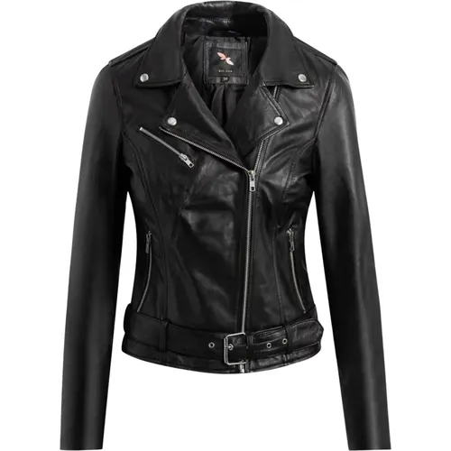 Stylish Leather Motorcycle Jacket , female, Sizes: S, XS, L, M, 3XL, 2XL, XL - Btfcph - Modalova