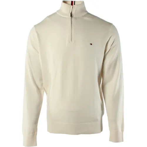 Herren Weißer Pullover Baumwolle Kaschmir - Tommy Hilfiger - Modalova