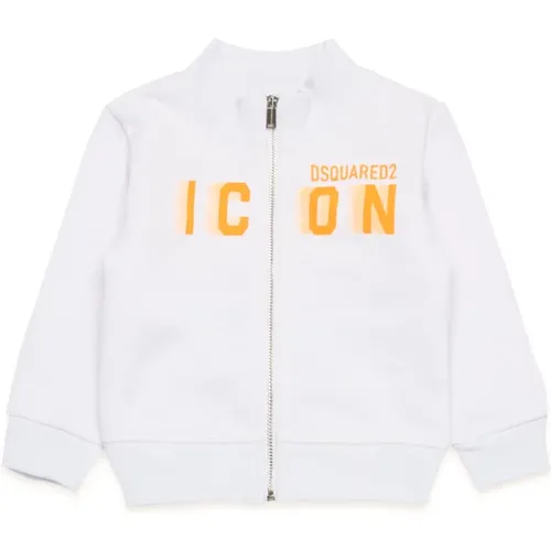 Sweatshirt mit Reißverschluss und Icon-Druck Geschwindigkeitseffekt - Dsquared2 - Modalova