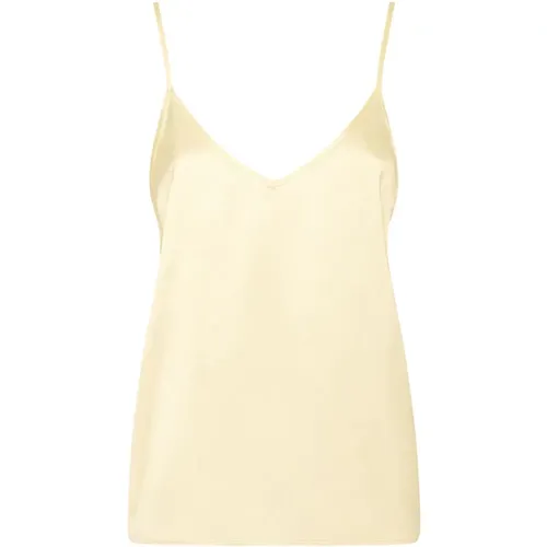 V-neck Ribaud Tank Top , female, Sizes: XS, M - MVP wardrobe - Modalova