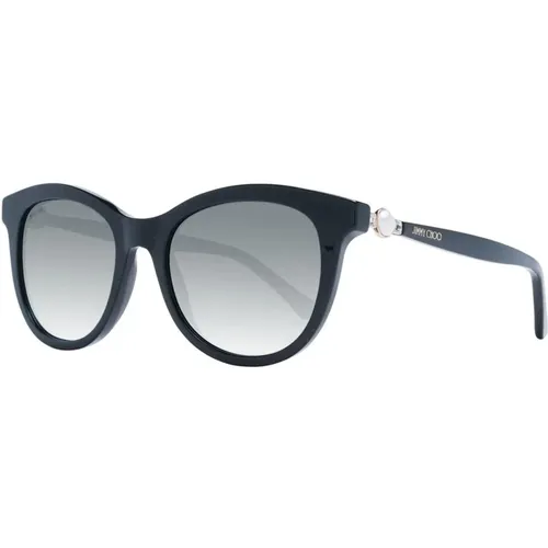 Schwarze runde Sonnenbrille mit Verlaufsgläsern - Jimmy Choo - Modalova
