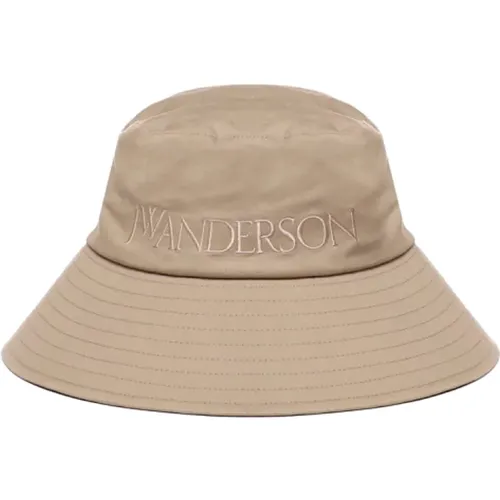 Beiger Hut mit Breiter Krempe und Logo - JW Anderson - Modalova