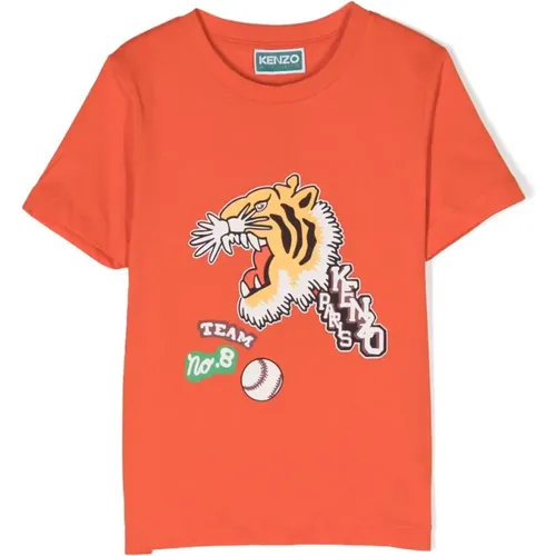 Modisches Kinder T-Shirt mit Bedrucktem Vorderteil - Kenzo - Modalova