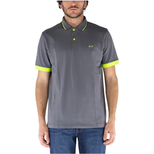 Stretch Piquet Polo Shirt , male, Sizes: M - Sun68 - Modalova