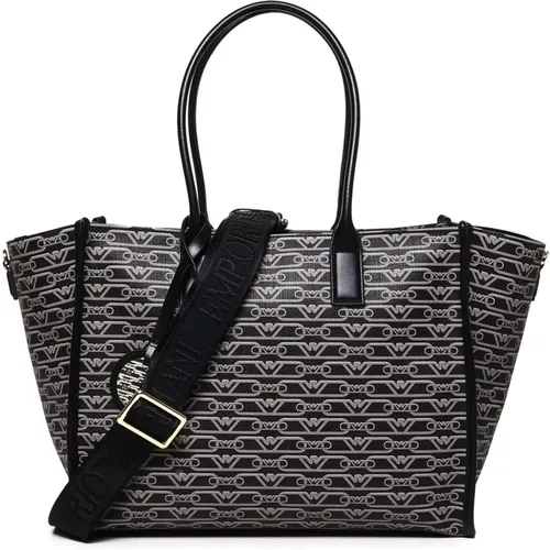 Shoulder Bag with Jacquard Logo Pattern , female, Sizes: ONE SIZE - Emporio Armani - Modalova