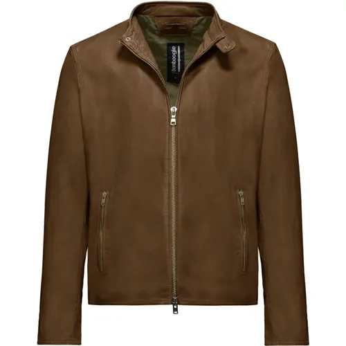 Roke Leather Jacket , male, Sizes: 3XL, 2XL, M, XL, S, L - BomBoogie - Modalova