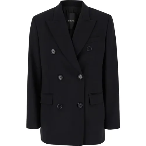 Schwarzer Guinea Blazer , Damen, Größe: M - pinko - Modalova