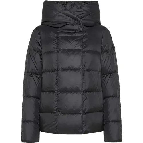 Kurze Jacke mit seitlichem Reißverschluss und Kapuze , Damen, Größe: 2XS - Peuterey - Modalova