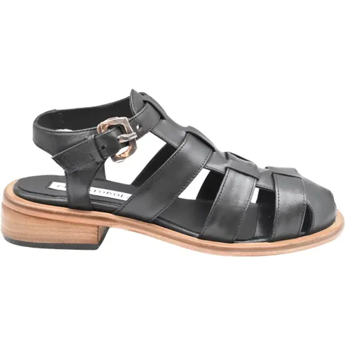 Flat Sandalen , Damen, Größe: 38 EU - Ernesto Dolani - Modalova