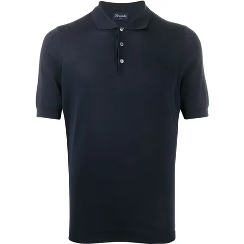 Blauer Polo Pullover Rasato,Polo Shirts - Drumohr - Modalova