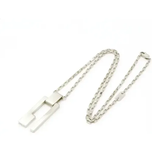 Pre-owned Silver necklaces , female, Sizes: ONE SIZE - Gucci Vintage - Modalova