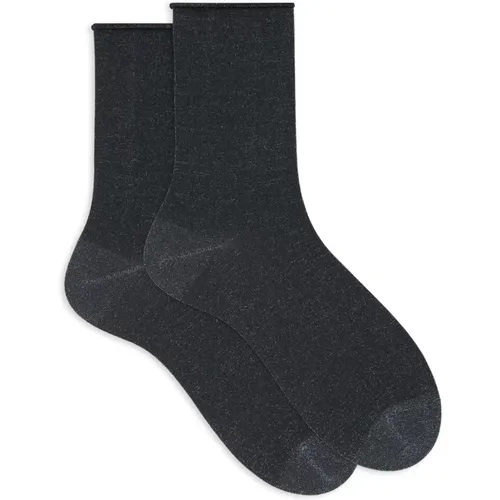 Graue Lurex Kurzsocken GALLO - Gallo - Modalova