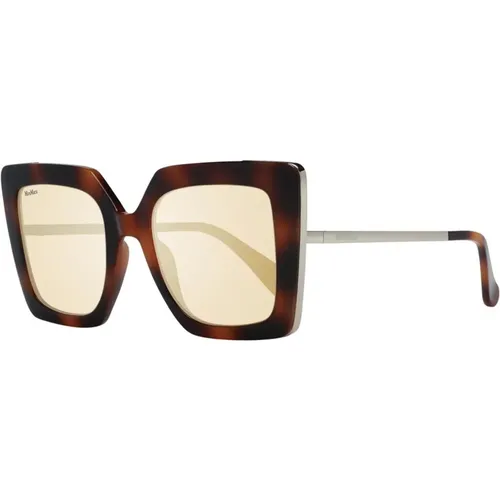 Braune Butterfly Sonnenbrille mit Verspiegelten Gläsern - Max Mara - Modalova