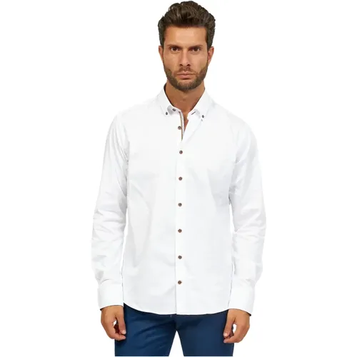 Men Long Sleeve Shirt with Button Down Collar , male, Sizes: 2XL - Bugatti - Modalova