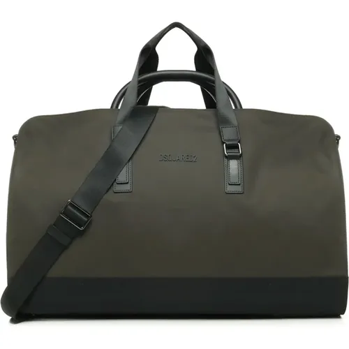 Grey Duffel and Garment Bags Set , male, Sizes: ONE SIZE - Dsquared2 - Modalova