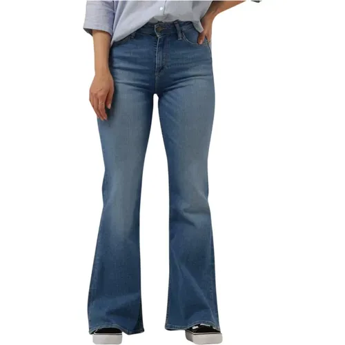 Flare Jeans in Hellblau , Damen, Größe: W25 - Lee - Modalova