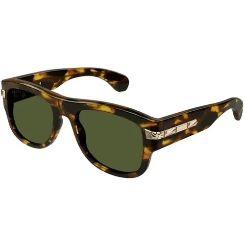 Classic Havana Green Sunglasses , female, Sizes: 54 MM - Gucci - Modalova