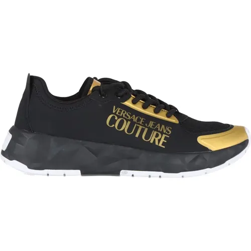 Logo Print Sneakers in Fabric and Eco-leather , male, Sizes: 10 UK, 7 UK - Versace Jeans Couture - Modalova