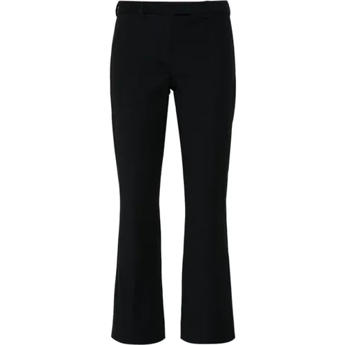 Dunkelblaue Slim Twill Hose , Damen, Größe: XL - Max Mara - Modalova