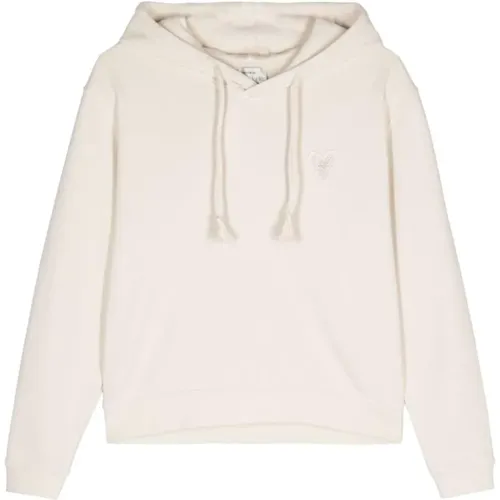 Ivory White Cotton Hooded Sweater , female, Sizes: S - Forte Forte - Modalova