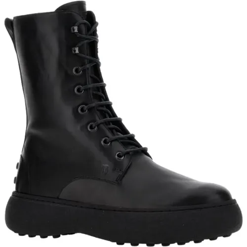 Leather Lace-up Boots - Color: , male, Sizes: 3 1/2 UK, 4 1/2 UK, 4 UK, 2 1/2 UK, 5 1/2 UK, 3 UK, 5 UK - TOD'S - Modalova