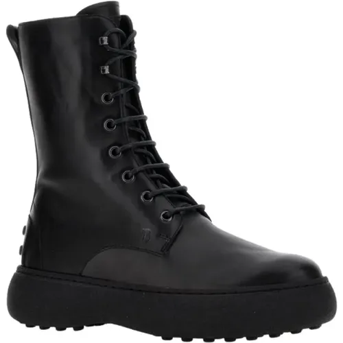 Leather Lace-up Boots - Color: , male, Sizes: 3 1/2 UK, 4 1/2 UK, 4 UK, 5 1/2 UK, 3 UK, 5 UK - TOD'S - Modalova