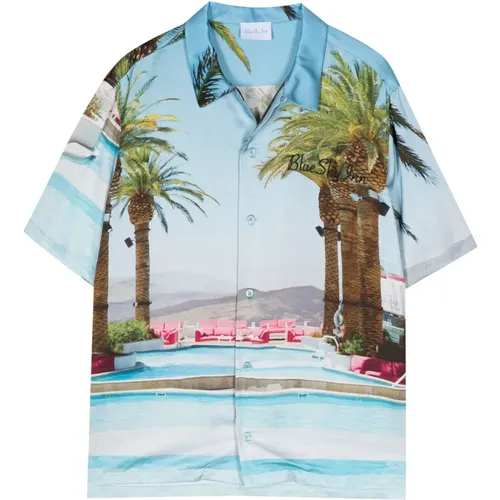 City Pool Print Shirt , male, Sizes: L, M, XL - Blue Sky Inn - Modalova