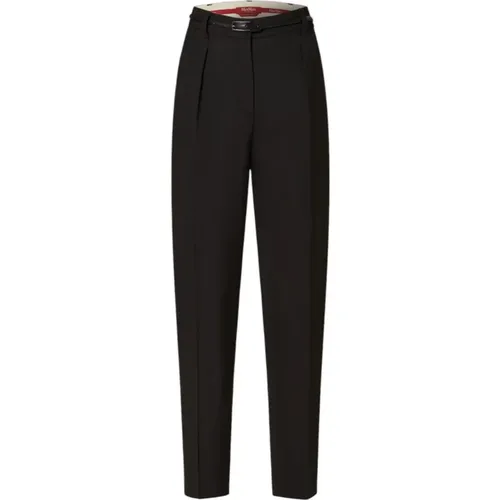 Klassische Feminine Tapered Leg Hose , Damen, Größe: 3XS - Max Mara - Modalova