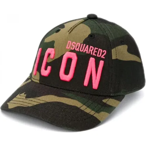 Icon Baumwollkappe Militärgrün - Dsquared2 - Modalova