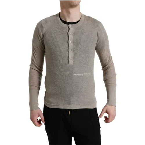 Luxus Cashmere Henley Pullover - Dolce & Gabbana - Modalova