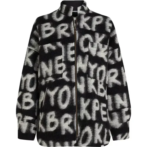 AOP Mantel Jacke , Damen, Größe: S - Penn&Ink N.Y - Modalova