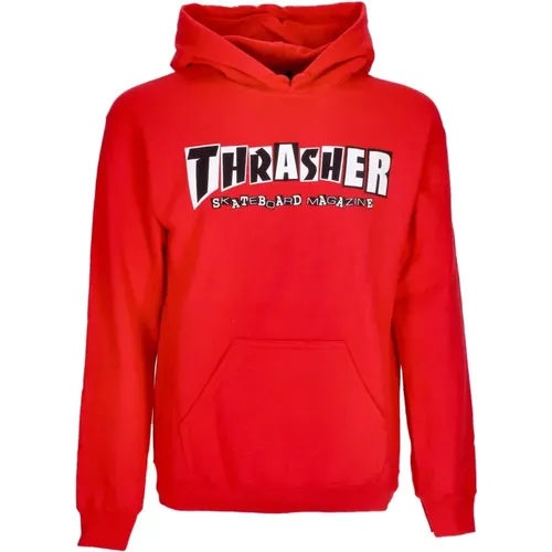 Roter Hoodie mit individuellem Logodruck , Herren, Größe: L - Thrasher - Modalova