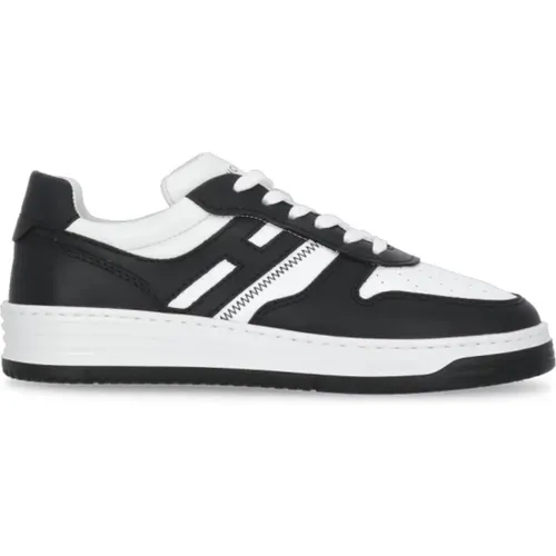 Leather Sneakers with Logo Tongue , male, Sizes: 6 UK, 8 UK, 7 1/2 UK, 6 1/2 UK, 7 UK, 10 UK, 9 UK, 8 1/2 UK - Hogan - Modalova