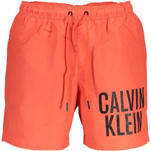 Rote Herren Badehose mit Taschen , Herren, Größe: XL - Calvin Klein - Modalova