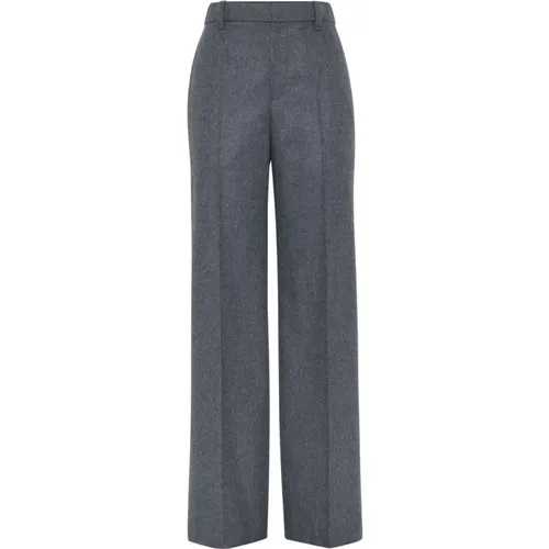 Wide Leg Wool Cashmere Trousers , female, Sizes: 3XS, XL, L, S, 2XS, XS, M - BRUNELLO CUCINELLI - Modalova