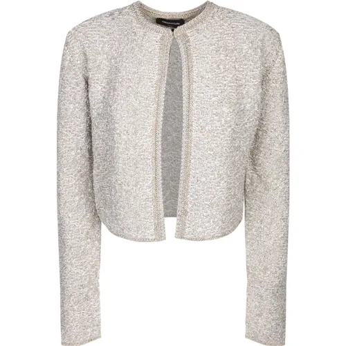 Metallic Sweater for Women , female, Sizes: S, M - Fabiana Filippi - Modalova