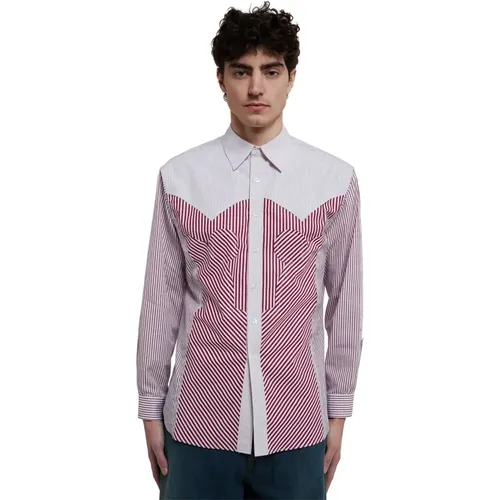 Cotton Long Sleeve Shirt with Regular Collar , male, Sizes: XS, S - Maison Margiela - Modalova