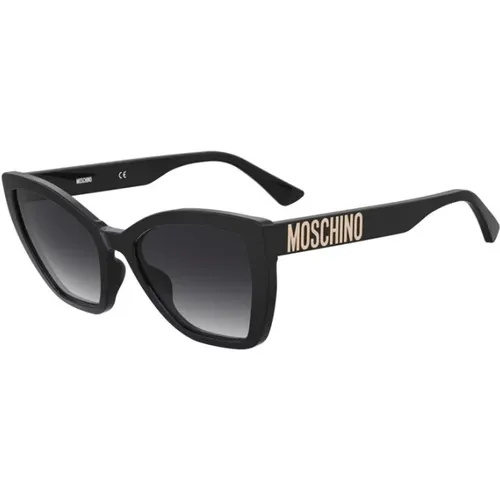 Schwarze Rahmen Sonnenbrille für Frauen , Damen, Größe: 55 MM - Moschino - Modalova