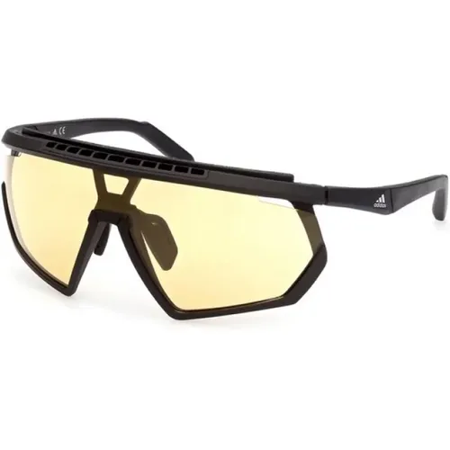 Sungles, Matte Frame, Brown Lenses , male, Sizes: ONE SIZE - Adidas - Modalova