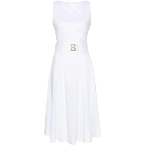 Optisches Weißes Kleid , Damen, Größe: 2XS - Blugirl - Modalova