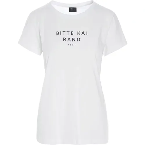 Weißes Logo Kurzarm T-Shirt , Damen, Größe: 2XL - Bitte Kai Rand - Modalova