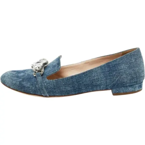 Pre-owned Denim flats - Miu Miu Pre-owned - Modalova