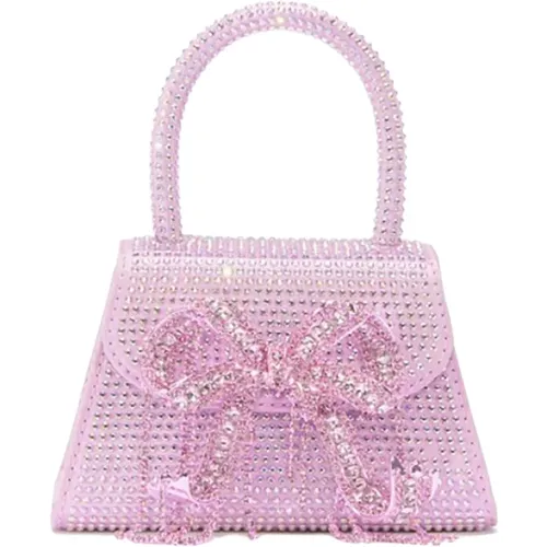 Micro Bow Rhinestone Bag , female, Sizes: ONE SIZE - Self Portrait - Modalova