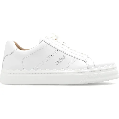 ‘Lauren’ lace-up sneakers , female, Sizes: 2 UK, 3 UK - Chloé - Modalova