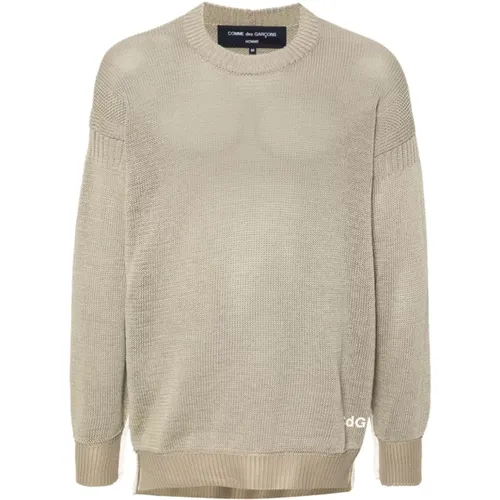 Logo Crewneck Cotton Sweater , male, Sizes: L, M - Comme des Garçons - Modalova