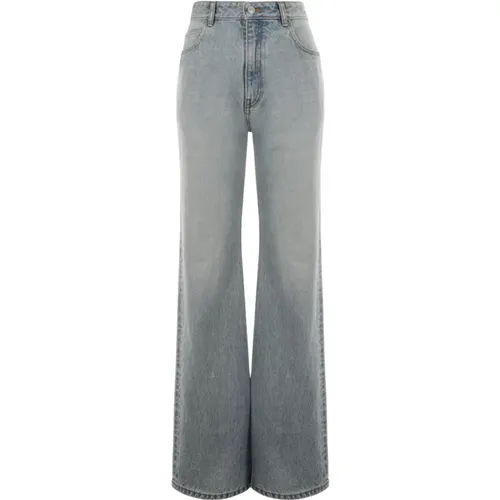 Jeans,Hellblaue High-Waist Wide Leg Jeans,Stylische Jeans in Weiß/Blau - Balenciaga - Modalova