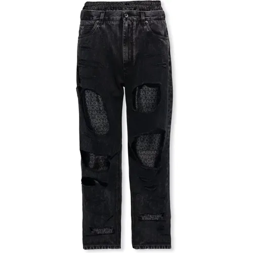 Jeans with boxer insert , male, Sizes: M, L - Dolce & Gabbana - Modalova